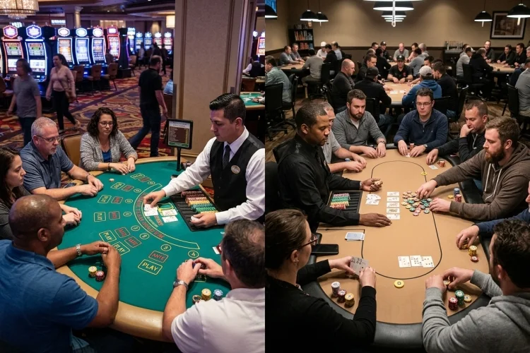 Casino Poker vs Player-to-Player Poker: Odds, Fees, and Strategy
